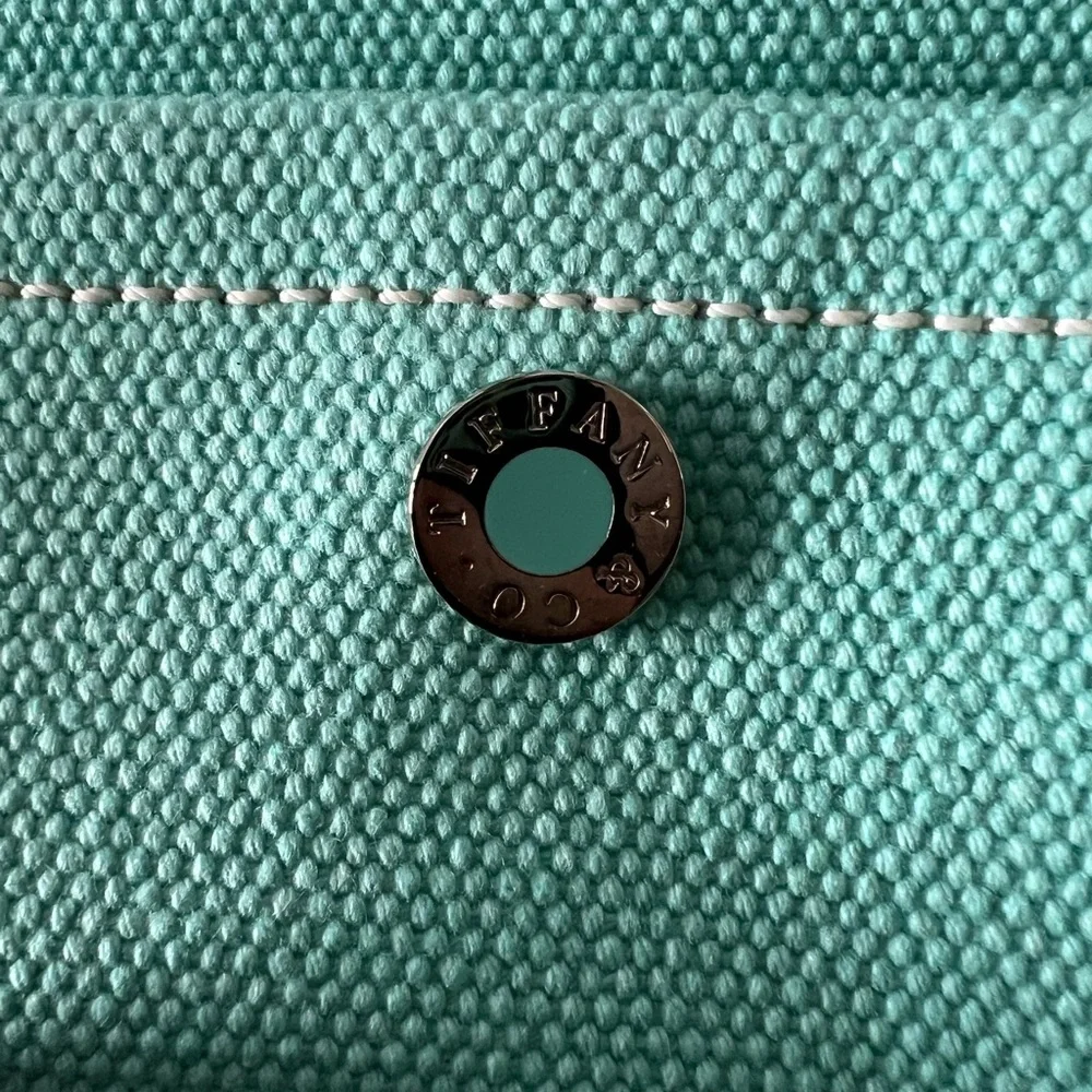 NWOT Tiffany Canvas Tote Bag w/ Leather Trim - Picture 11 of 11